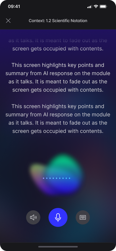AI smart board session screen